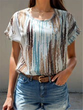 Summer Fashion Blouses O Neck Short Sleeve Chic Blouse